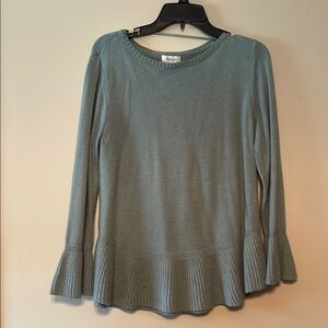 Style & Co. Sage Green Crew Neck Sweater Women Size PL